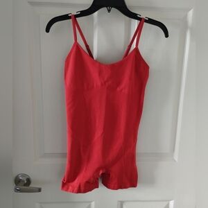 Colsie Red Spaghetti Strap Knit Bodysuit Size S
